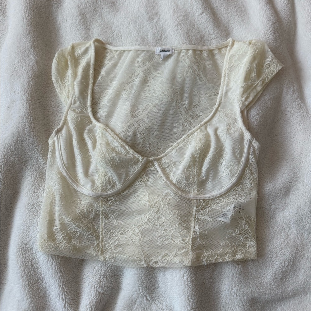 Garage Cream Lace Bralette